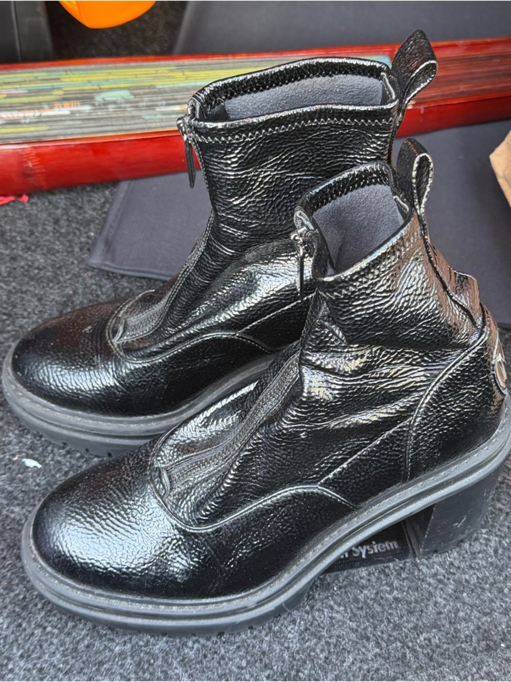 Michael Kors Platform Leather Zip Boots